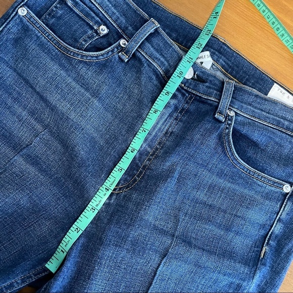 Rag & Bone High Rise Skinny Pintuck Diagonal Hem Jean Womens 29 - Picture 9 of 13
